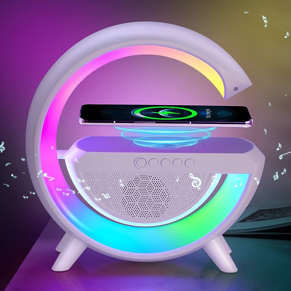 4-in-1 Smart Alarm Clock with Mood Light & Bluetooth Speaker