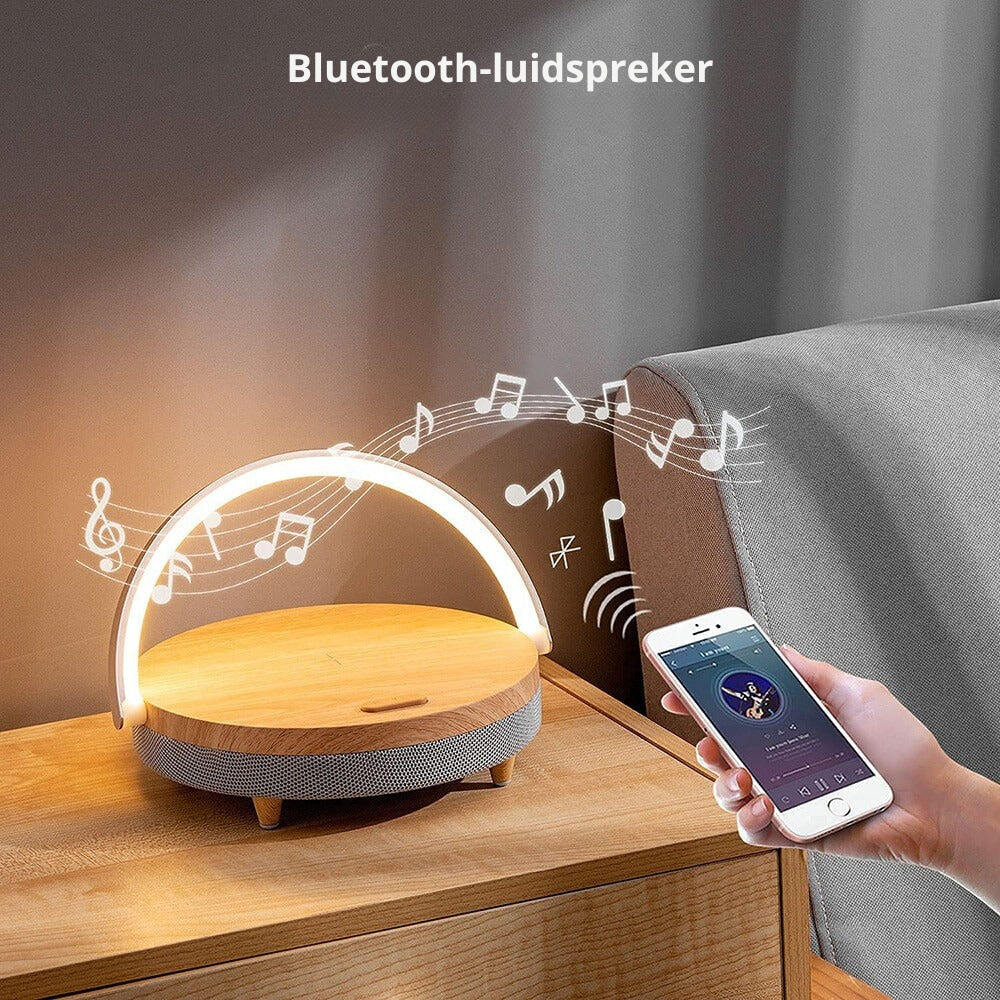 3-in-1 Smart Desk Lamp with Bluetooth Speaker & Wireless ...