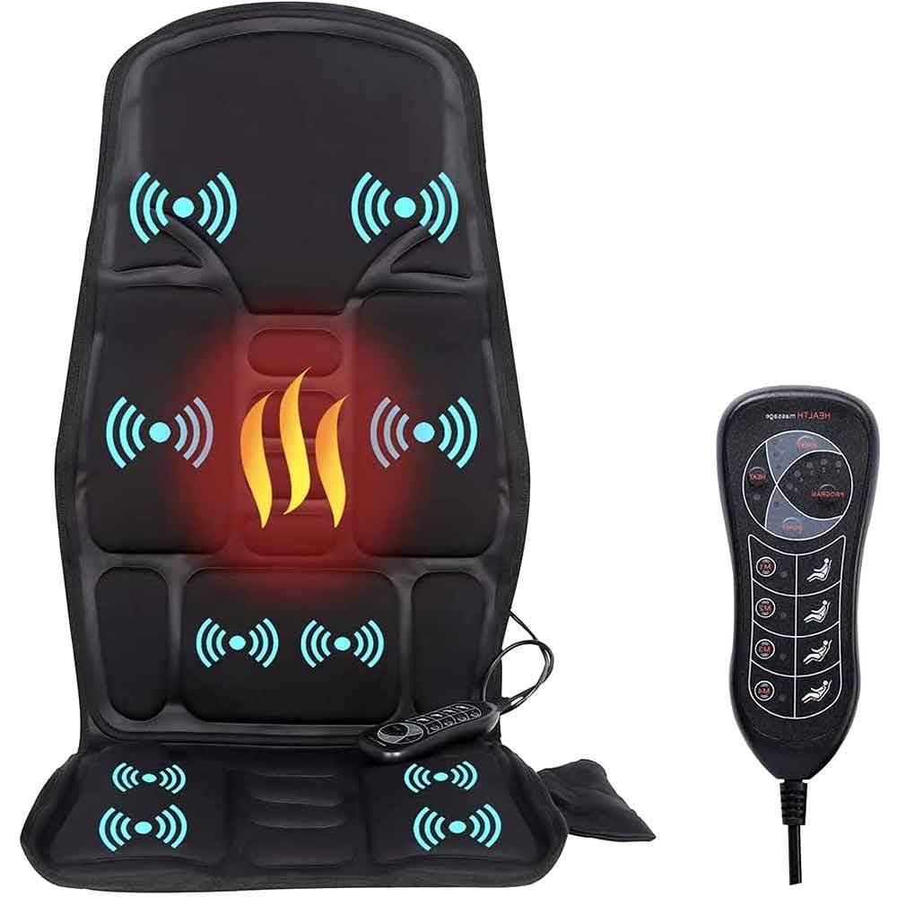 8-Setting Heated Massage Pad for Full-Body Comfort at Home & Car