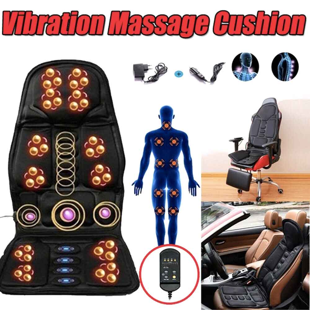 8-Setting Heated Massage Pad for Full-Body Comfort at Home & Car