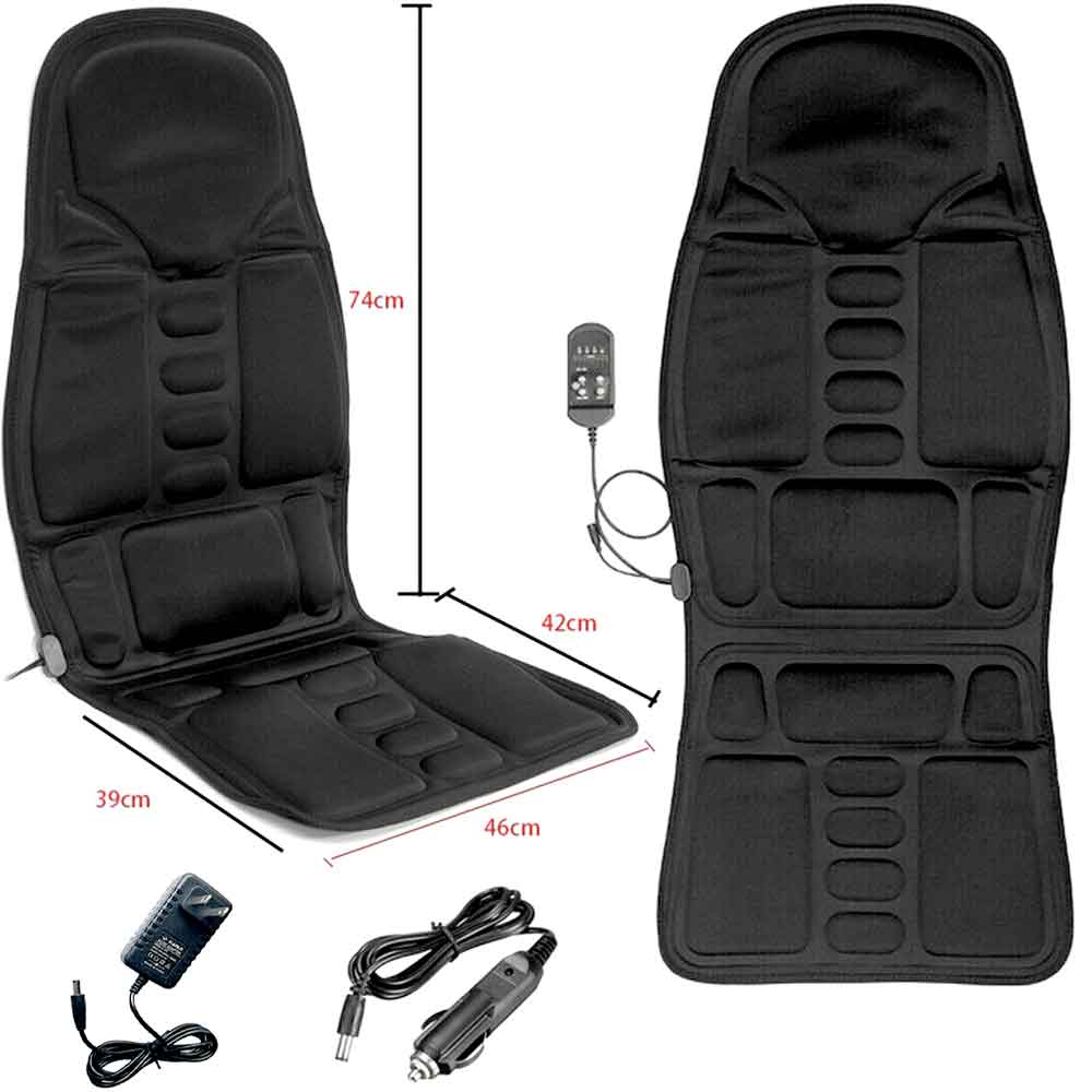 8-Setting Heated Massage Pad for Full-Body Comfort at Home & Car