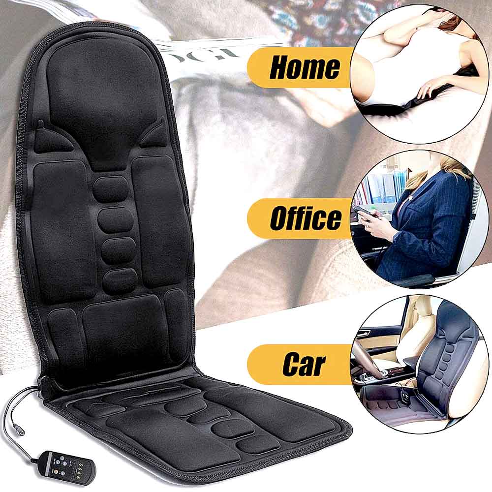 8-Setting Heated Massage Pad for Full-Body Comfort at Home & Car