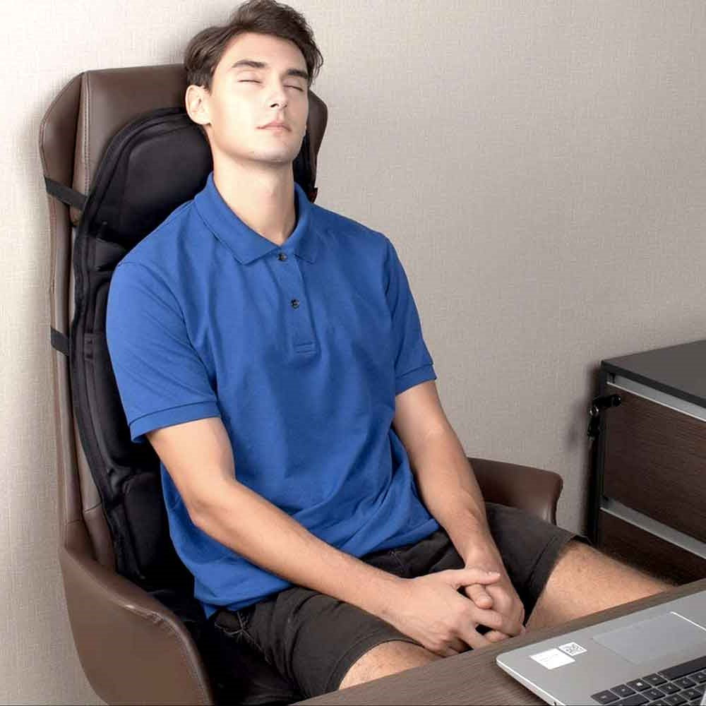 8-Setting Heated Massage Pad for Full-Body Comfort at Home & Car