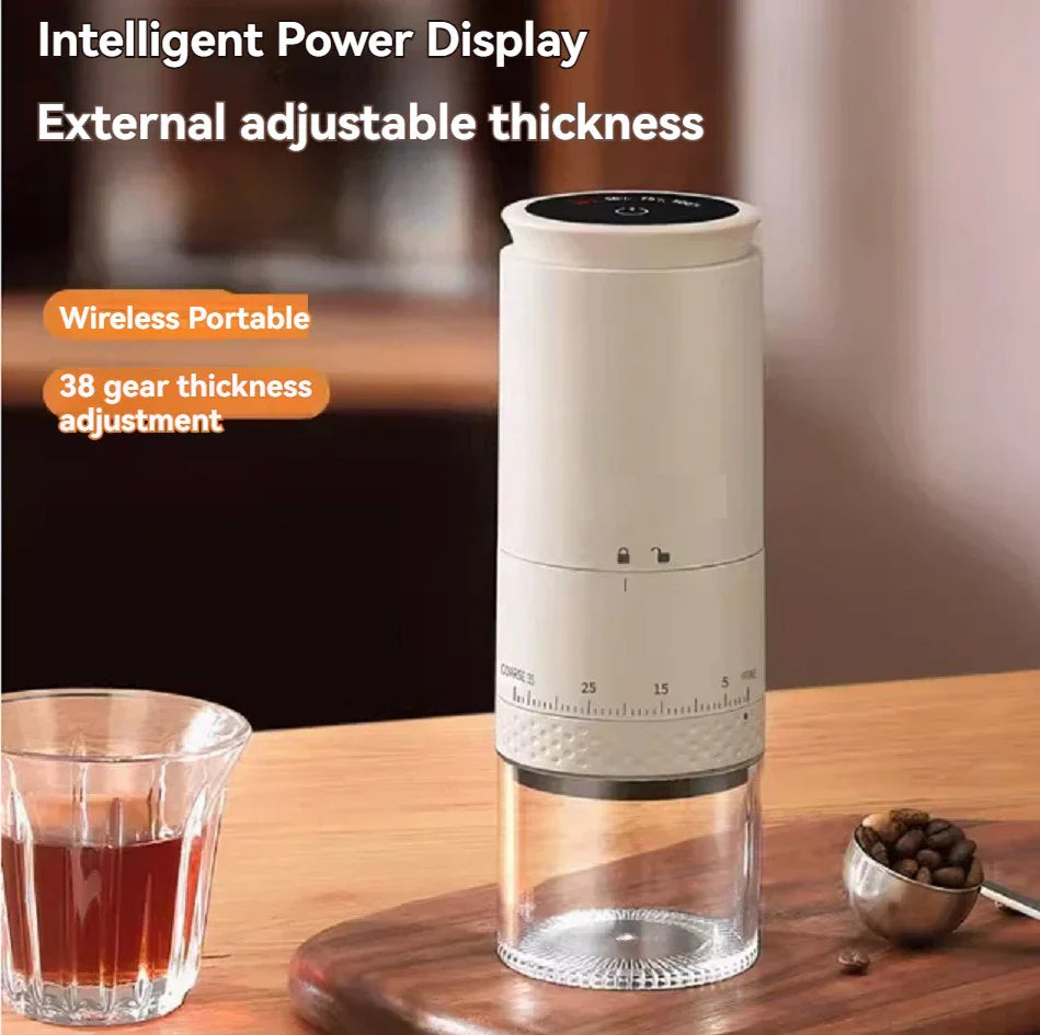 Adjustable 1500mAh USB-C Coffee Grinder Burr Mill