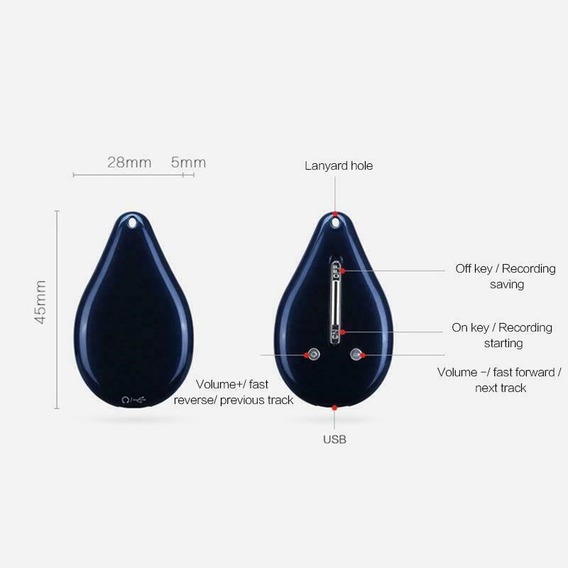 100-Hour Keychain Voice Recorder - Portable & Discreet