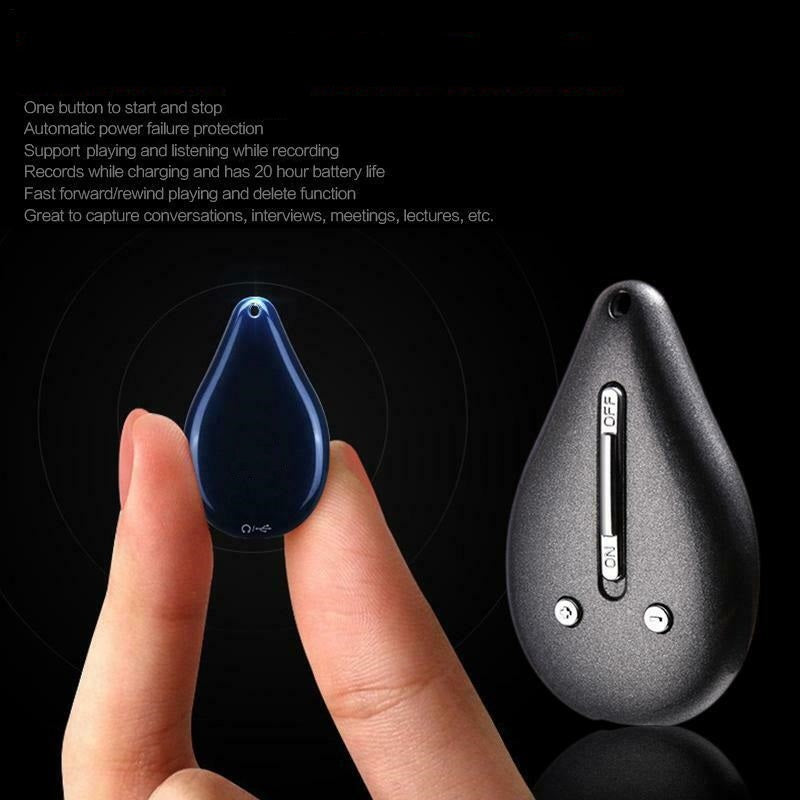 100-Hour Keychain Voice Recorder - Portable & Discreet