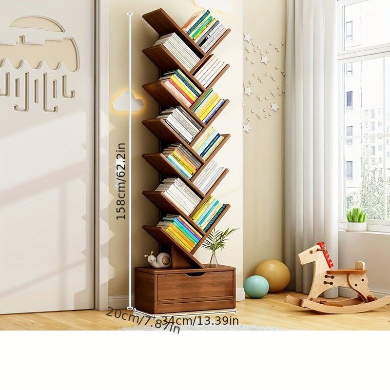 TreeShelf™ Vertical Bookcase – Stylish & Space-Saving Storage Solution